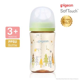 Pigeon Deco母乳實感奶瓶240ml/8oz(PPSU)綠色