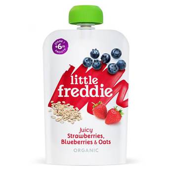 LITTLE FREDDIE 有機多汁草苺+藍莓+燕麥+燕麥糊 100G