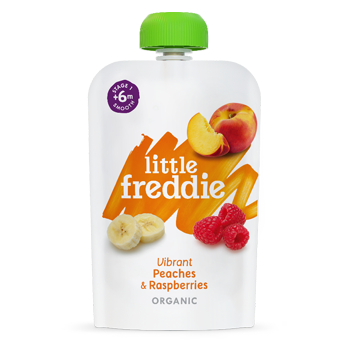 LITTLE FREDDIE 有機活力桃子+覆盆子蓉 100G