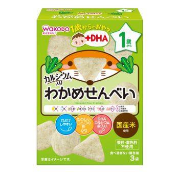 WAKODO DHA SEAWEED RICE CRACKER (6G X3 PACKS)