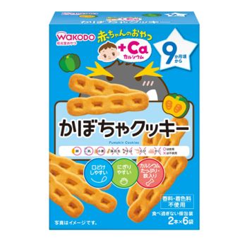 WAKODO PUMPKIN PLUS CALCIUM FINGER BISCUIT (2 PCS X 6 PACKS)