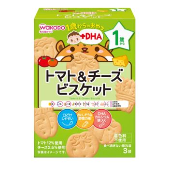 WAKODO DHA TOMATO & CHEESE BISCUIT (11.5G X 3 PACKS)