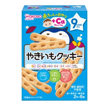 WAKODO SWEET POTATO PLUS CALCIUM FINGER BISCUIT (2 PCS X 6 PACKS)