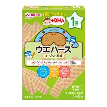 WAKODO DHA YOGURT FLAVOR WAFER (1PC X8 PACKS)
