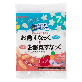 貝親7個月起起嬰兒高鈣(小魚星星米餅+紅蘿蔔/蕃茄條)