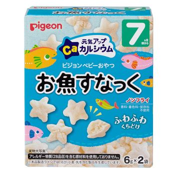 貝親7個月起嬰兒高鈣小魚星星米餅