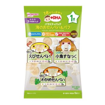 WAKODO DHA ASSORTED RICE CRACKERS (6 PACKS)