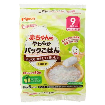 貝親9個月起嬰兒快熟粥 (80g X 6)