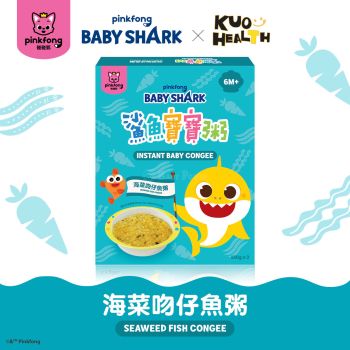 PINKFONG鯊魚寶寶粥X KUOHEALTH海菜吻仔魚粥(150克x2)