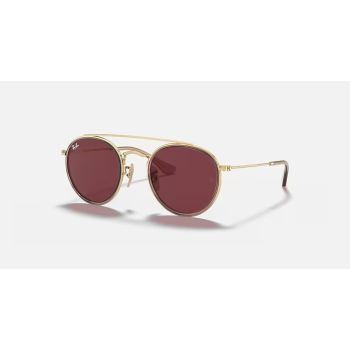 RAY-BAN JUNIOR ROUND DOUBLE BRIDGE KIDS (Dark Violet lens)