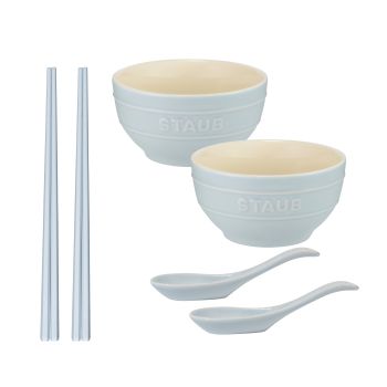 Staub 餐具套裝6件 水藍色