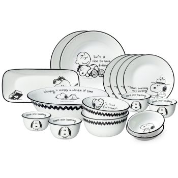 Corelle 餐具套装16件 - Snoopy Bold