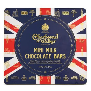 CHARBONNEL ET WALKER 英國國旗紀念品鐵罐裝迷你牛奶朱古力棒150克
