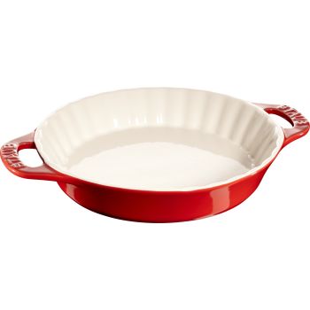 STAUB 陶瓷圓形盤 28cm 紅  STAUB 陶瓷迷你圓形燉鍋 10cm/0.2L 象牙白 STAUB 陶瓷迷你圓形燉鍋 10cm/0.2L 象牙白 