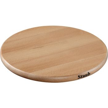 Staub 圓形磁性木製鍋墊 23cm 
Round Magnetic Trivet 23cm