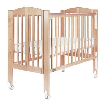 Baby Star Huggy 摺合嬰兒木床(包括3”床褥) – 原木色 / 歐洲櫸木