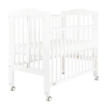 Baby Star Huggy 摺合嬰兒木床(包括3”床褥) – 白色 / 歐洲櫸木