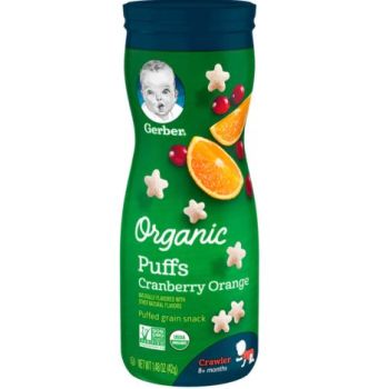 GERBER CRANBERRY ORANGE ORGANIC PUFFS 1.48OZ