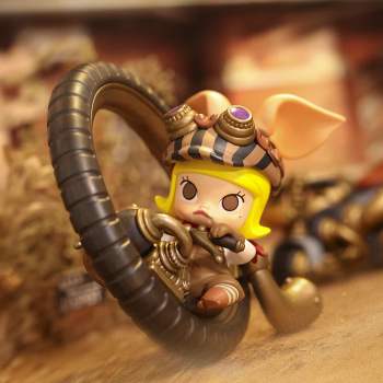POPMART MOLLY STEAM PUNK PIGGY BIKE FIGURINE/
MOLLY蒸汽朋鳷機車小豬手辦
