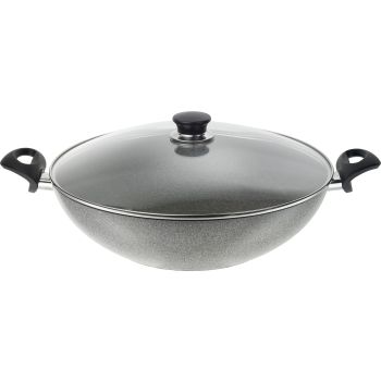 Ballarini Ferrara Granitium 雙耳中式炒鍋 36cm (連玻璃蓋) Ballarini Ferrara Granitium Wok 36cm (w/Lid) 