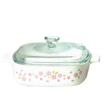 美国康宁 方形双耳锅 2.0L - 樱花美国康宁 玻璃盖 A-Line 23cm (For 2.0L & 3.0L)