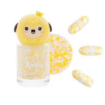 Puttisu G04 指甲油 白黃閃片