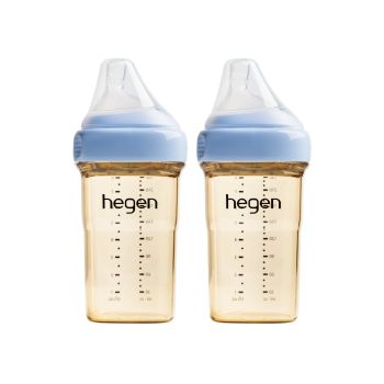 Hegen – PCTO™ PPSU多功能寬口奶瓶 240ml/8oz (2支裝) 藍色