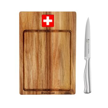 SWISS DIAMOND 砧板連多用途刀套裝