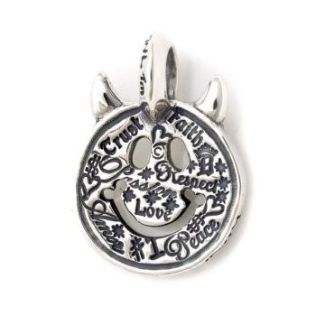 Graffiti Happy Face with Horns and Goatee