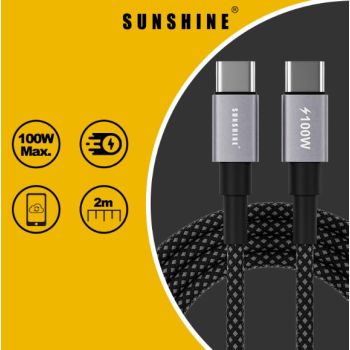 SUNSHINE 1.5米USB-C快速充電線(黑色) CAE15BK