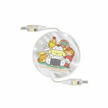CLUEBOX 自動伸縮資料充電電線 - 相容Lightning & USB-C(Pompompurin) CBUSBC1/PN