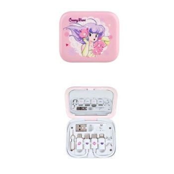 CLUEBOX 6合1數據/充電電線套件連鏡盒(Creamy Mami-粉紅色) CBUSBC1KIT/MA2
