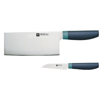 德国孖人牌 ZWILLING Now S 中式厨刀套装2件 蓝莓