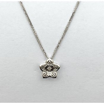 GOLD TOUCH 18K白色黃金星閃鑽石吊墜