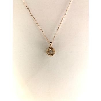 GOLD TOUCH 18K紅色黃金秋意鑽石吊墜