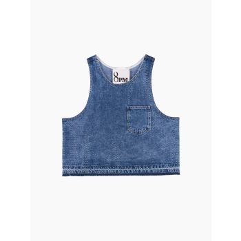 8PM 閃鑽牛仔背心 - XS