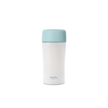 Samily 354ml 真空玻璃保温杯 - 粉蓝