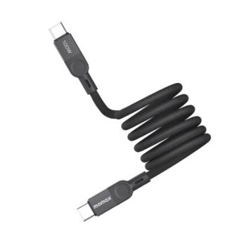 MOMAX USB-C to USB-C磁吸連接線100W USB2.0(1m)(黑色) DC35D