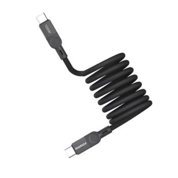 MOMAX USB-C to USB-C磁吸連接線100W USB2.0(2m)(黑色) DC36D