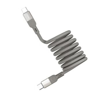 MOMAX USB-C to USB-C磁吸連接線100W USB2.0(2m)(鈦色) DC36L