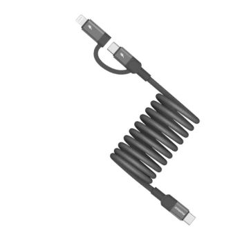 MOMAX Mag.Link - USB-C to C & Lightning磁吸連接線(2米)(黑色) DL60D