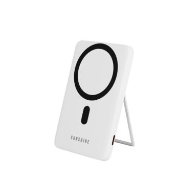 SUNSHINE 5000mAhMagSafe無線磁吸移動電源(白色) EBHKC/WH