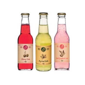 希臘THREE CENTS 無花果味/粉紅葡萄柚味/櫻桃味梳打水