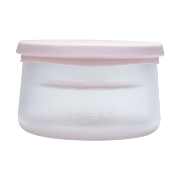 Samily 950ml 硅胶涂层玻璃食物储存盒 - 粉红