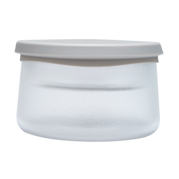 Samily 950ml 硅胶涂层玻璃食物储存盒 - 石头灰