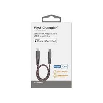 FIRSTCHAMPION Type-C至Lightning數據充電線 FCLTCNY030/GREY