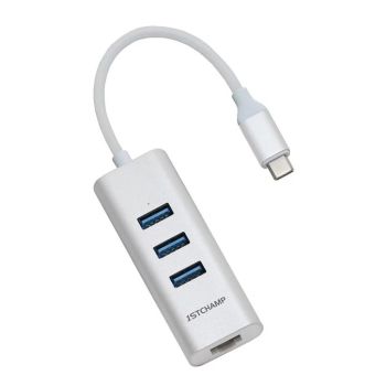FIRSTCHAMPION USB-C集线器-4合1withUSB-A(银色) FCTCH43U3LAN/SILVER