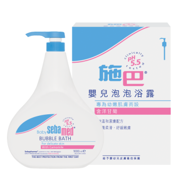 施巴嬰兒泡泡浴露1000ML+兒童洗髮露500ML(送嬰兒護膚膏50ML)