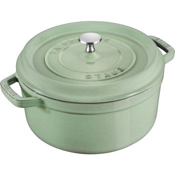 STAUB 圓形燉鍋 26cm/5.25L 香草綠  STAUB 陶瓷碗 14cm/0.7L 復古綠 STAUB 陶瓷碗 14cm/0.7L 復古綠 