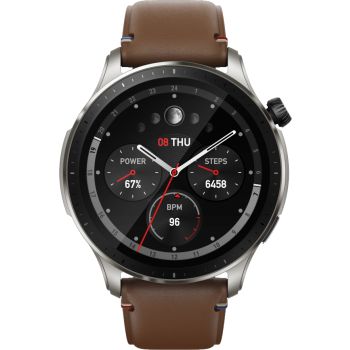 AMAZFIT 智能運動手錶(銀翼黑) GTR4/VINTAGEBROWNLEATHER